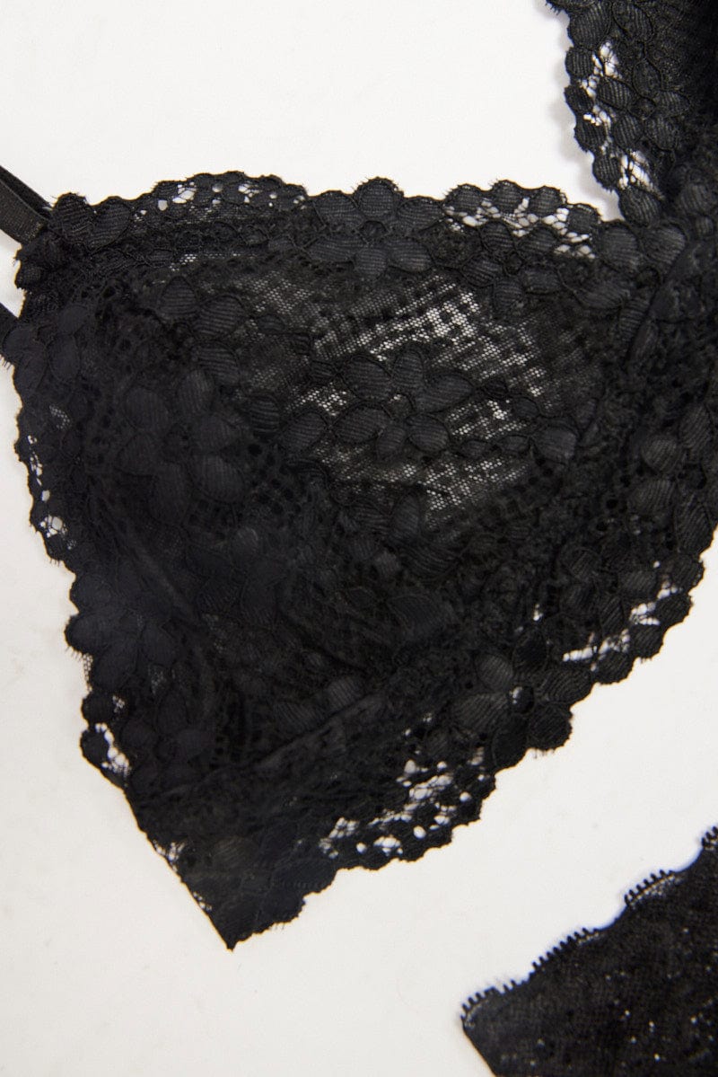 Black Lace Lingerie Set for Ally Fashion