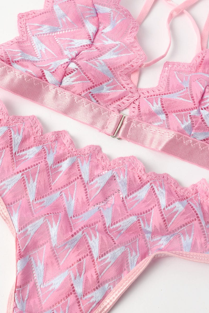 Pink Embroidery Lingerie Set Ally Fashion pink-embroidery-lingerie-set-ally-fashion