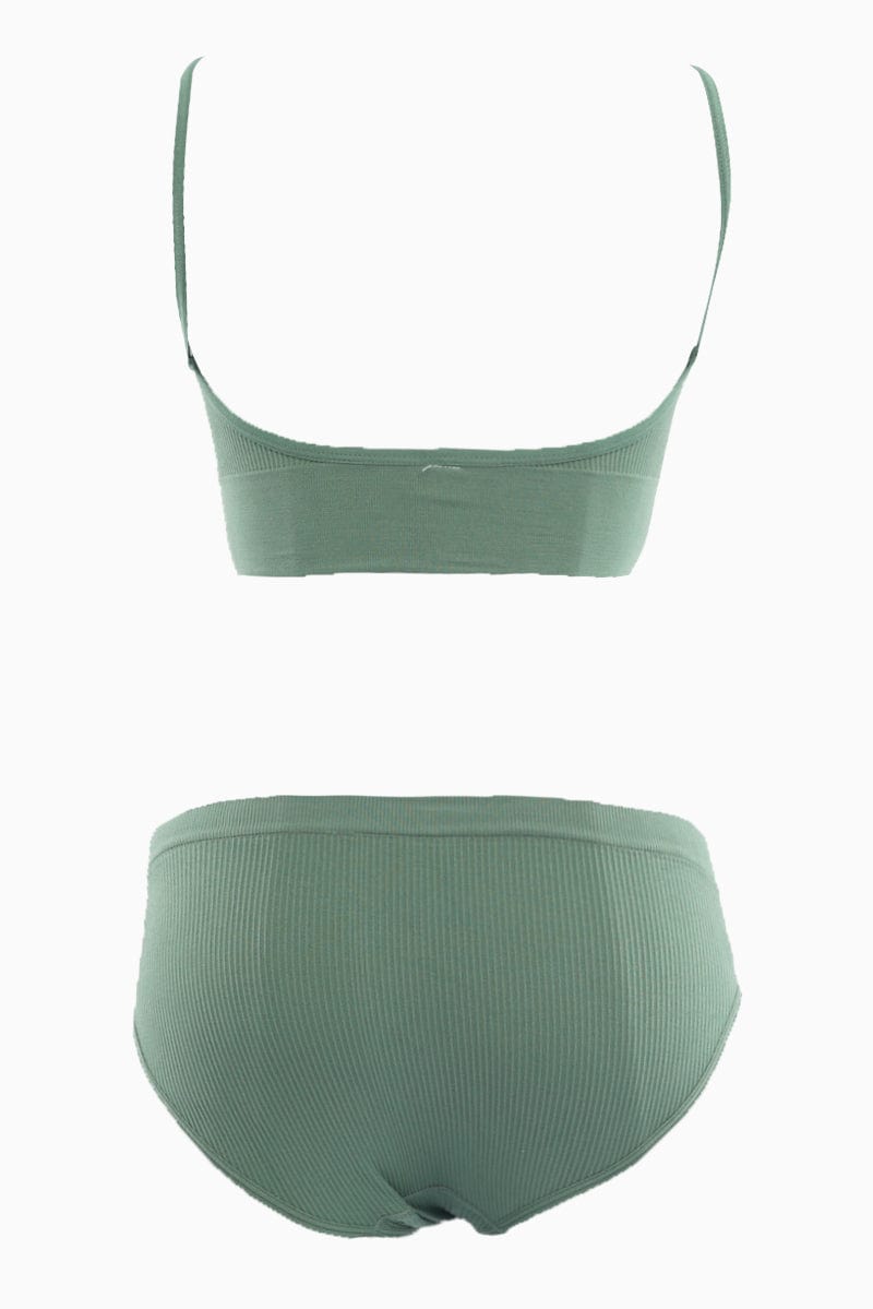 Green Seamless Lingerie Set for Ally Fashion