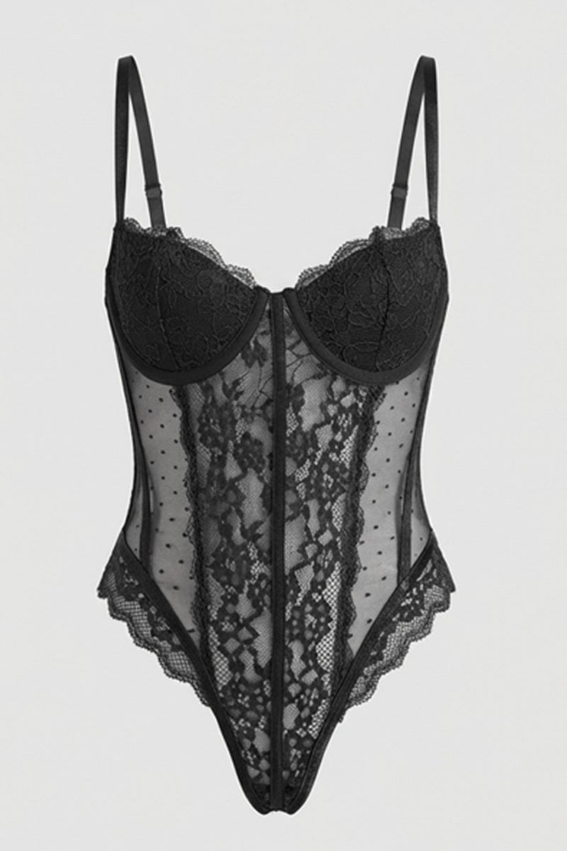 Black Lace Bodysuit Lingerie for Ally Fashion