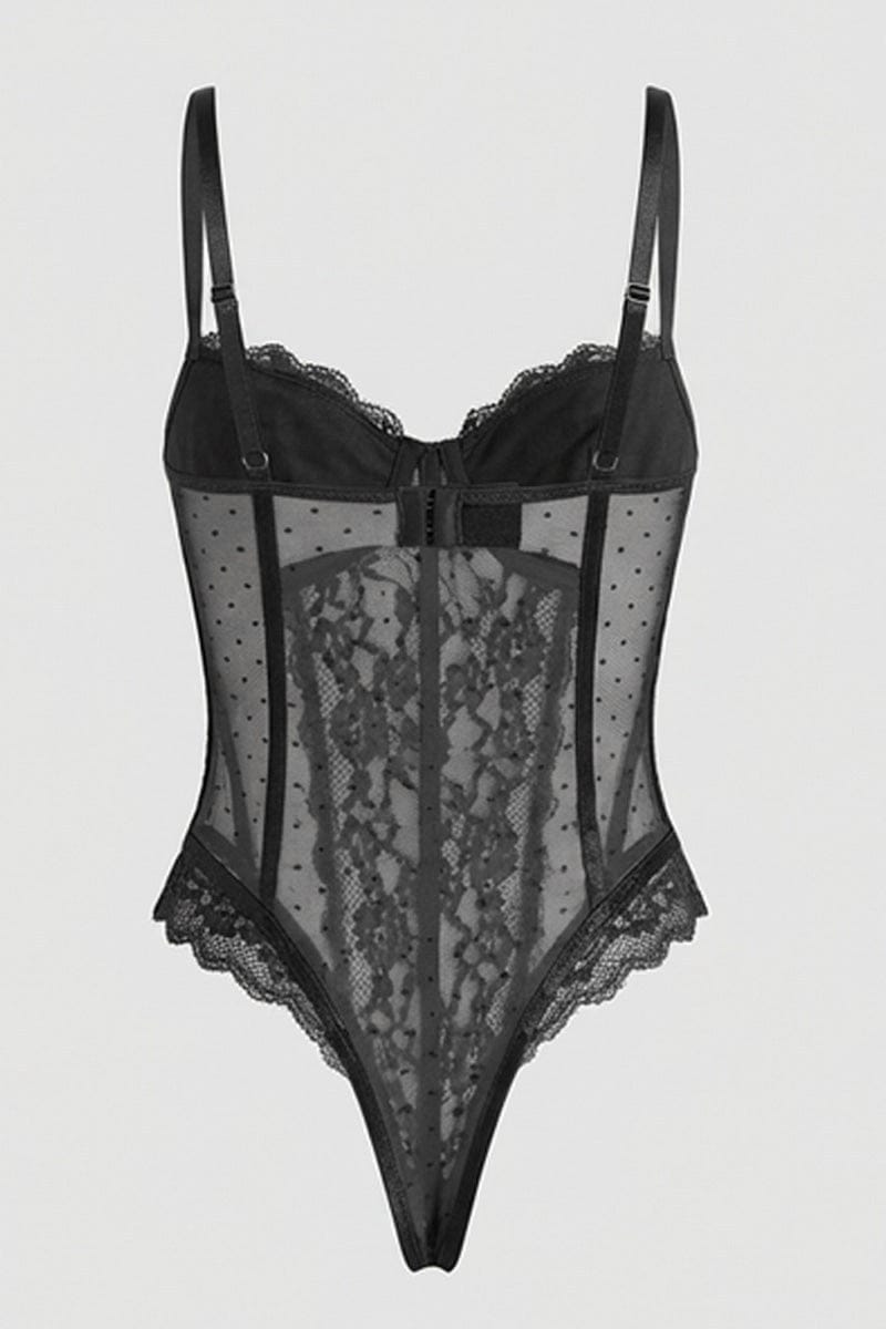 Black Lace Bodysuit Lingerie for Ally Fashion