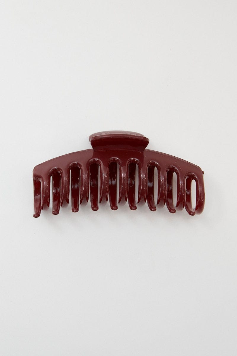 Red Classic Hair Claw Clip