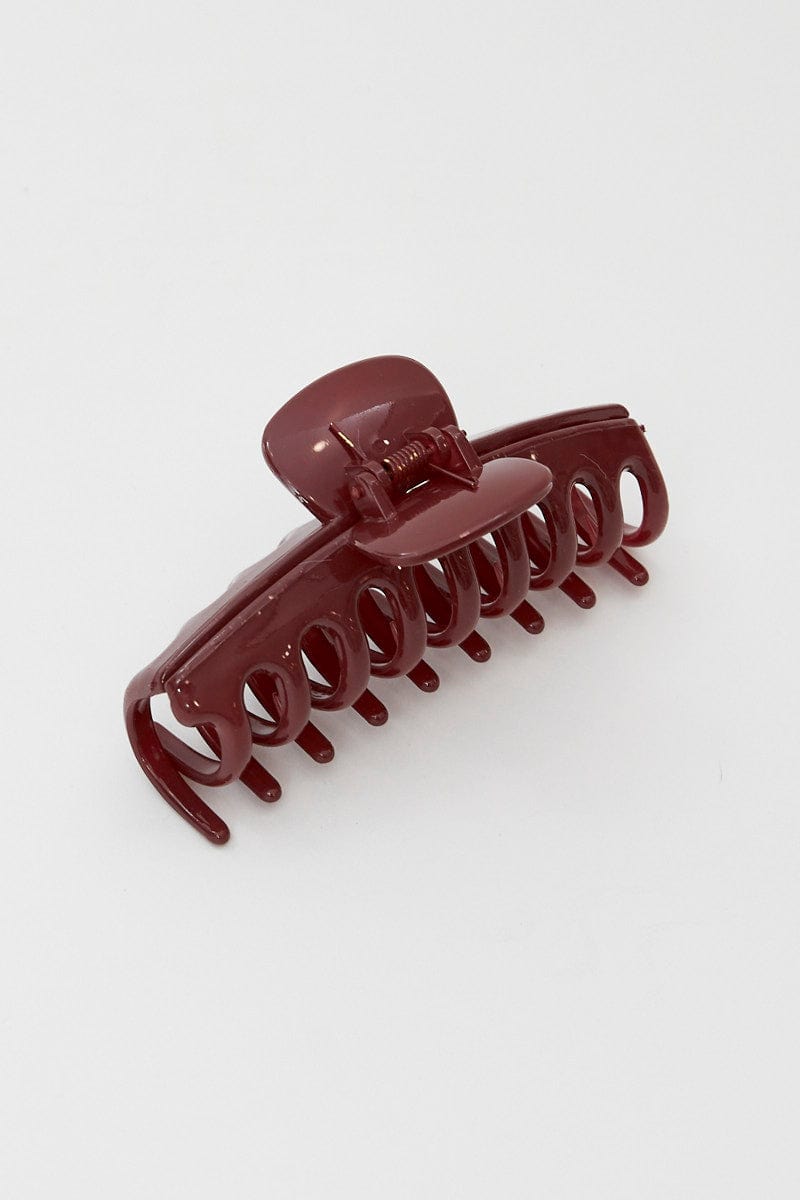 Red Classic Hair Claw Clip