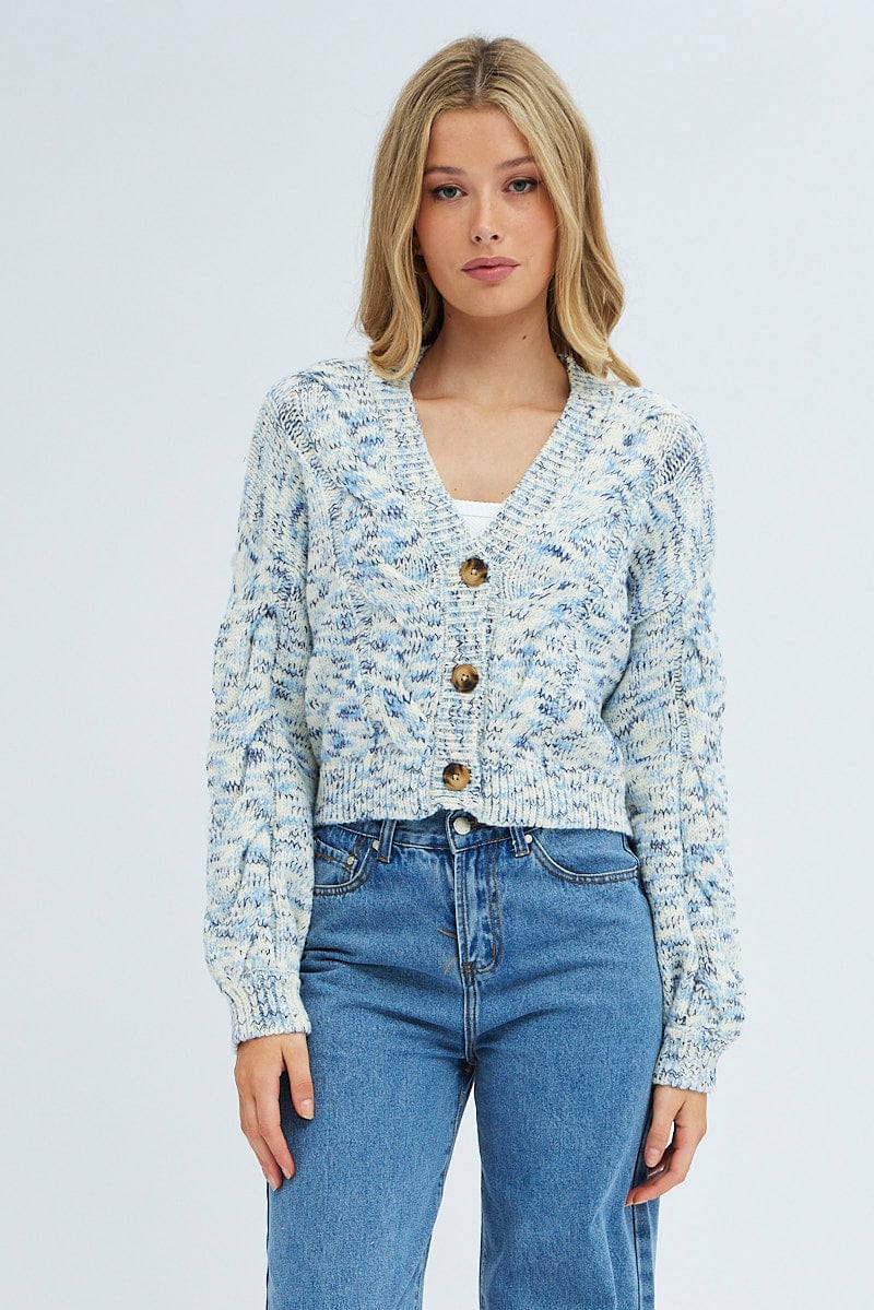 Women’s Multi Knit Cardigan Long Sleeve Cable | Ally Fashion
