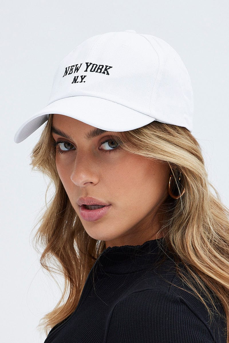 White New York Dad Cap for Ally Fashion