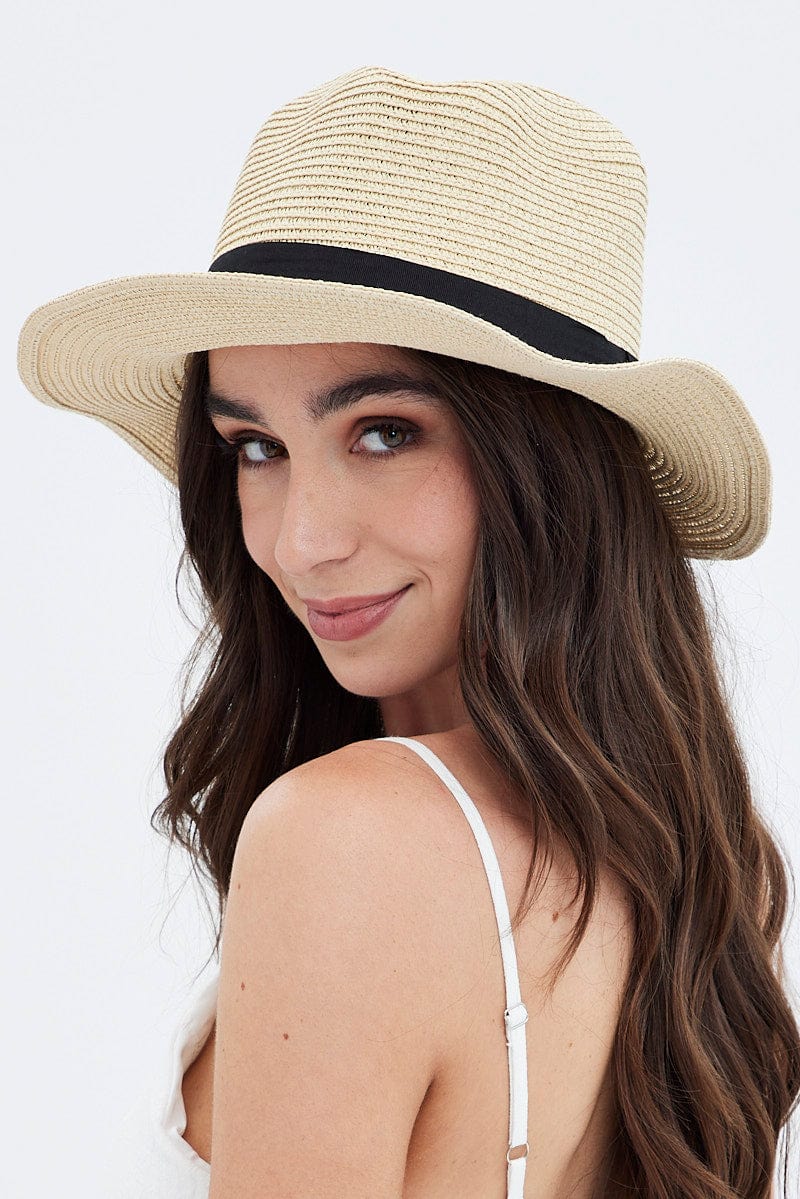 Beige Straw Hat for Ally Fashion