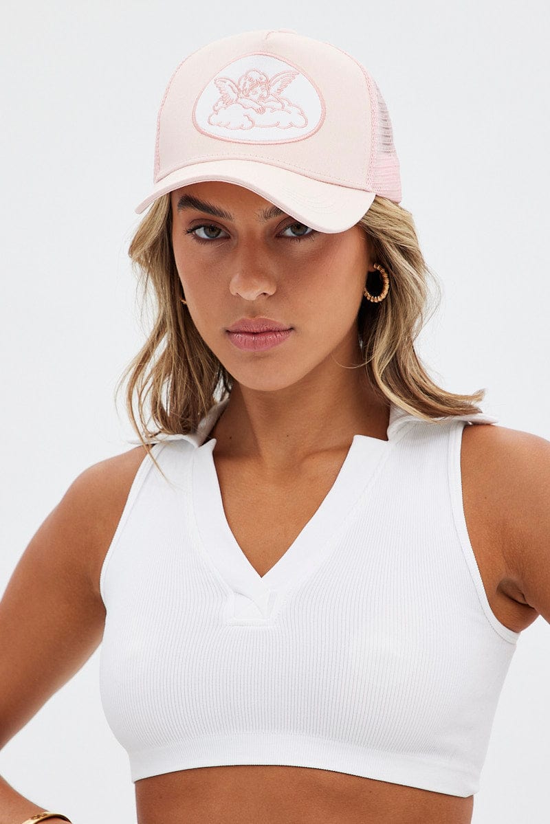 Pink Angel Design Trucker Cap for Ally Fashion