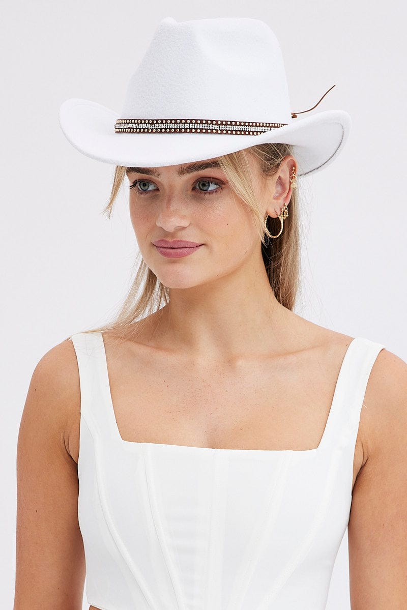 White Cowboy Hat for Ally Fashion