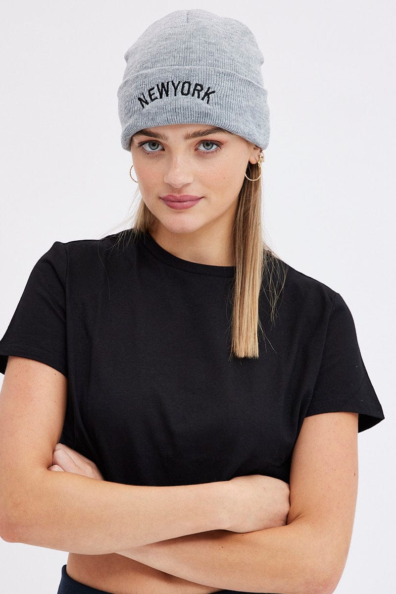 Grey New York Beanie for Ally Fashion