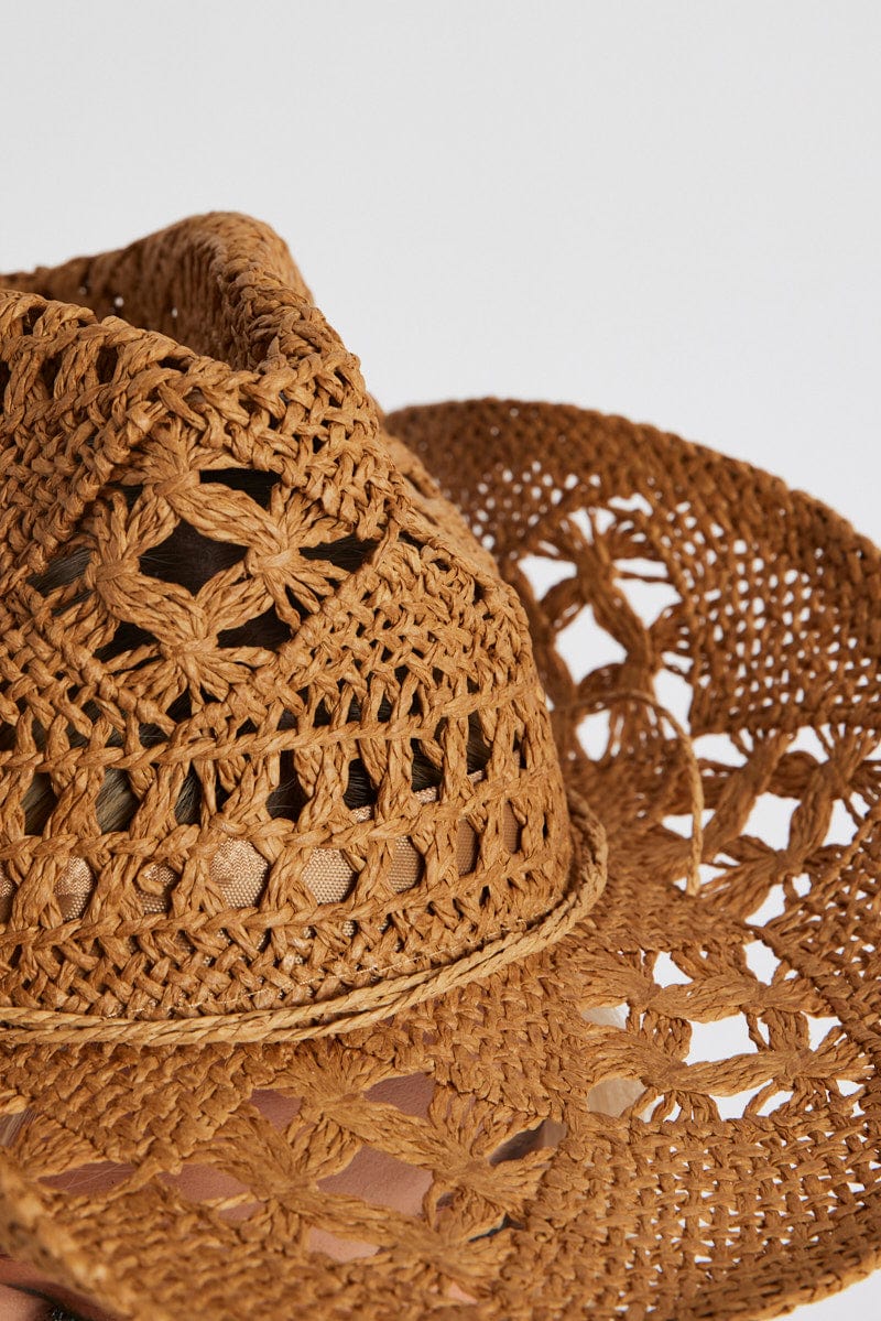 Beige Straw Cowboy Hat for Ally Fashion