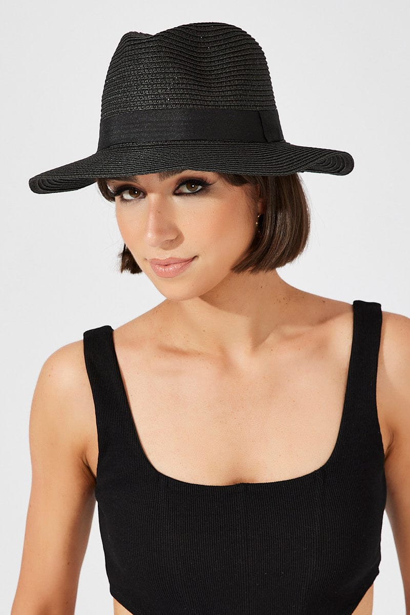 Black Straw Hat for Ally Fashion