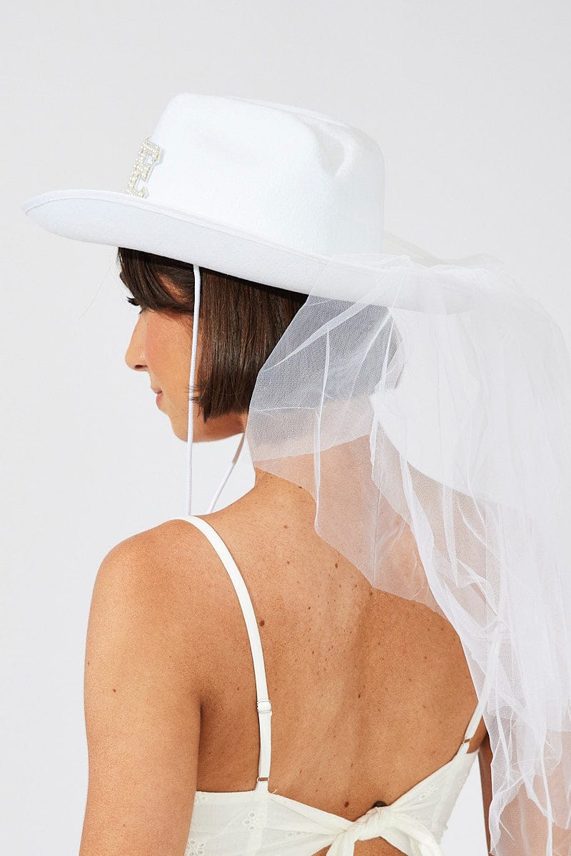 White Bride Hat for Ally Fashion