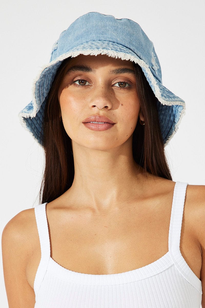 Blue Bucket Hat for Ally Fashion