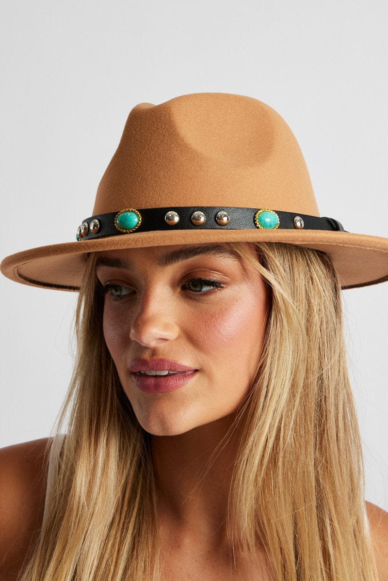 Beige Fedora Hat for Ally Fashion