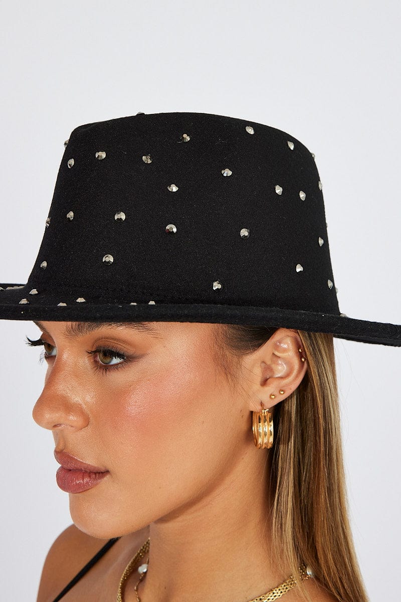 Black Fedora Hat for Ally Fashion