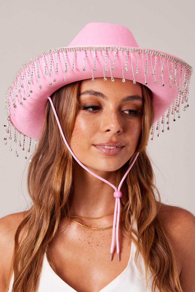 Pink Festival Cowboy Hat for Ally Fashion