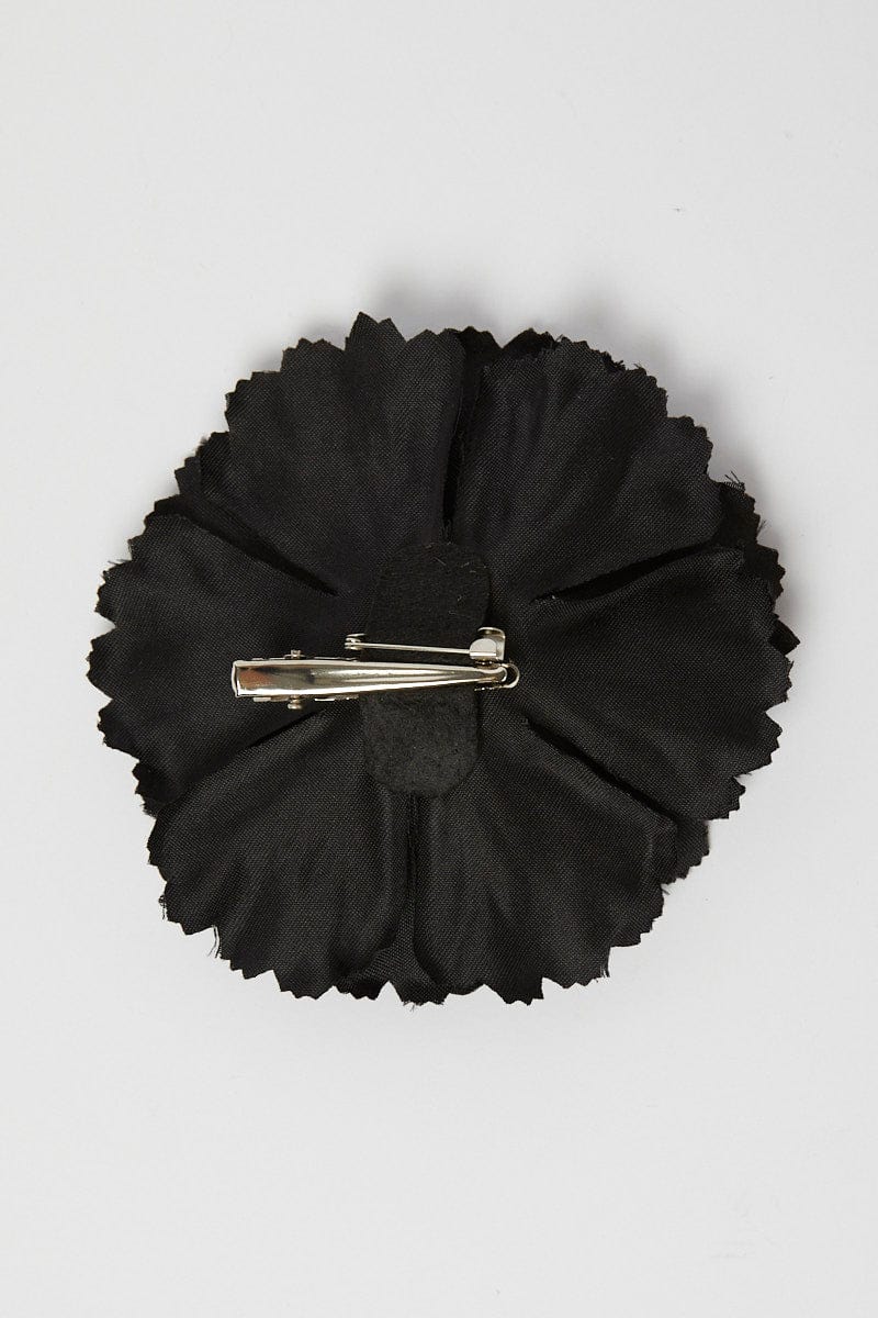 Black Flower Corsage Rosette Pin On Brooch for Ally Fashion