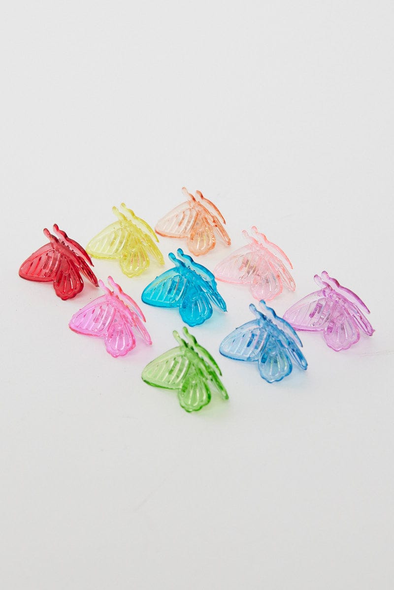 Multi 9 Pack Butterfly Mini Claw Clips for Ally Fashion