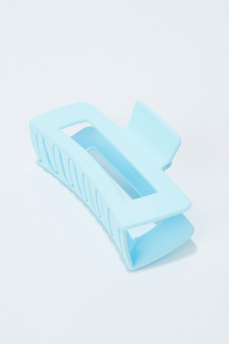 Blue Large Rectangle Claw Clip for Ally Fashion