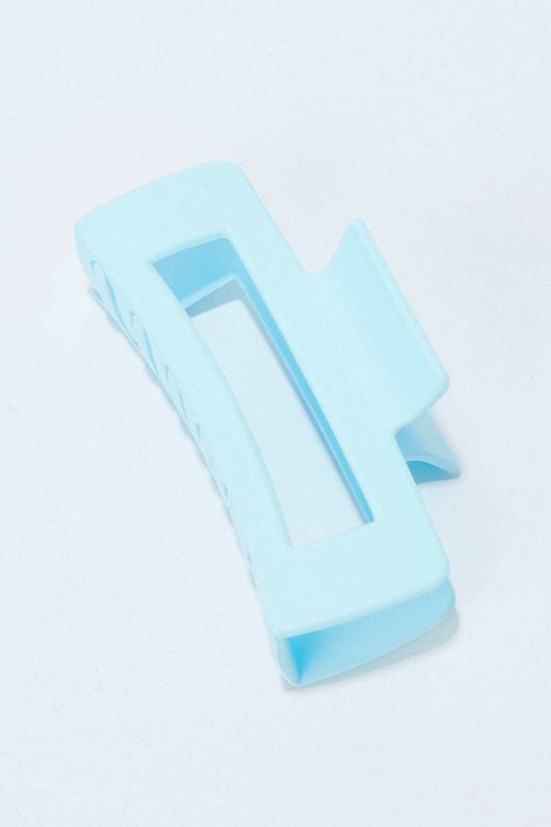 Blue Large Rectangle Claw Clip for Ally Fashion