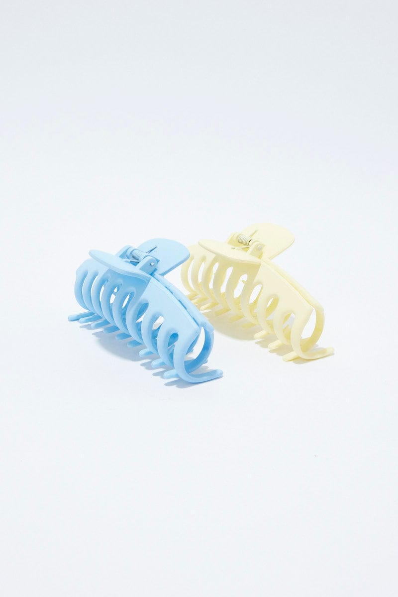 Multi 2 Pack Classic Hair Claw Clips for Ally Fashion