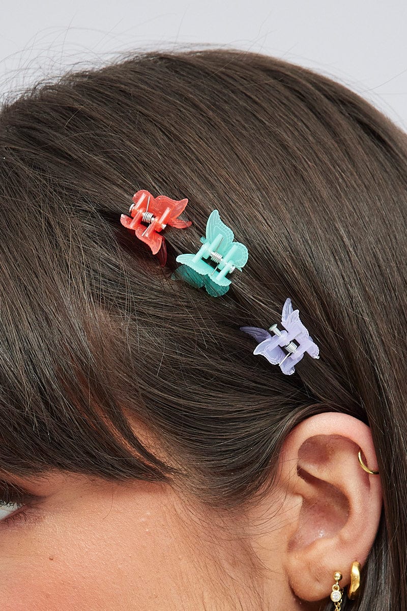 Multi 9 pack Multi Butterfly Claw Clips for Ally Fashion