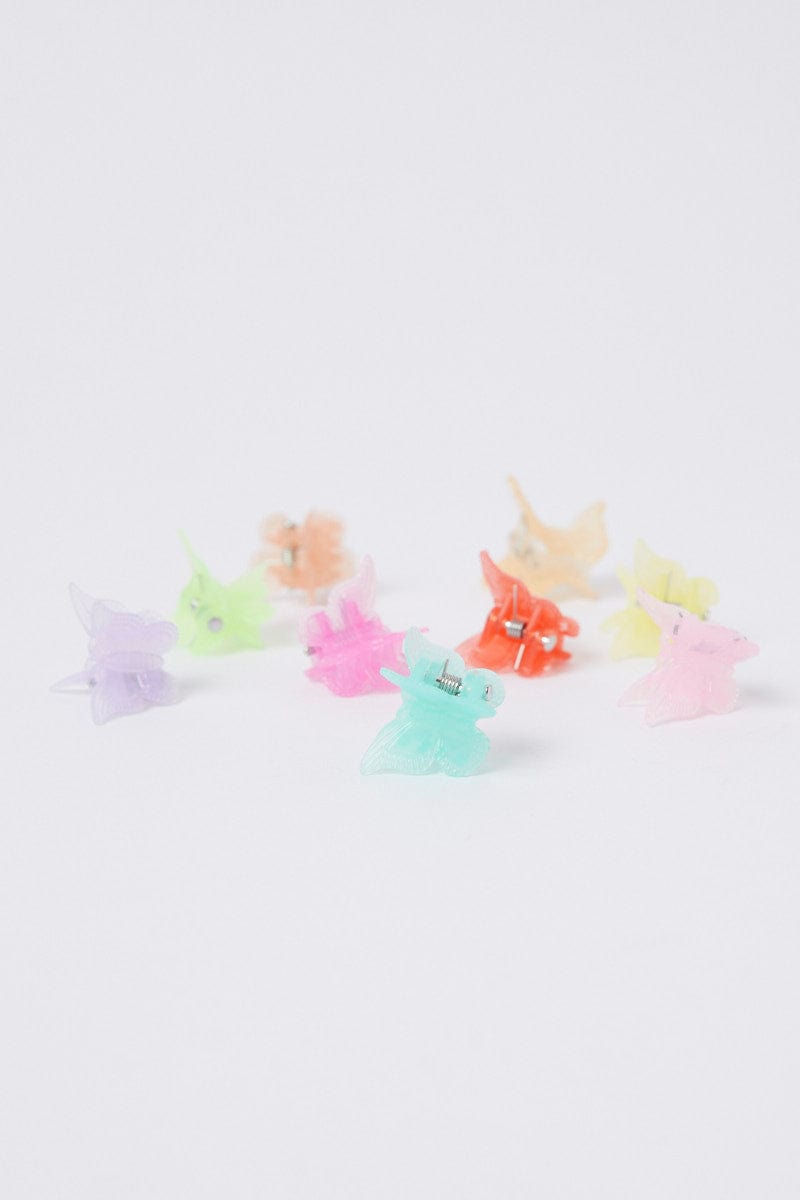 Multi 9 pack Multi Butterfly Claw Clips for Ally Fashion