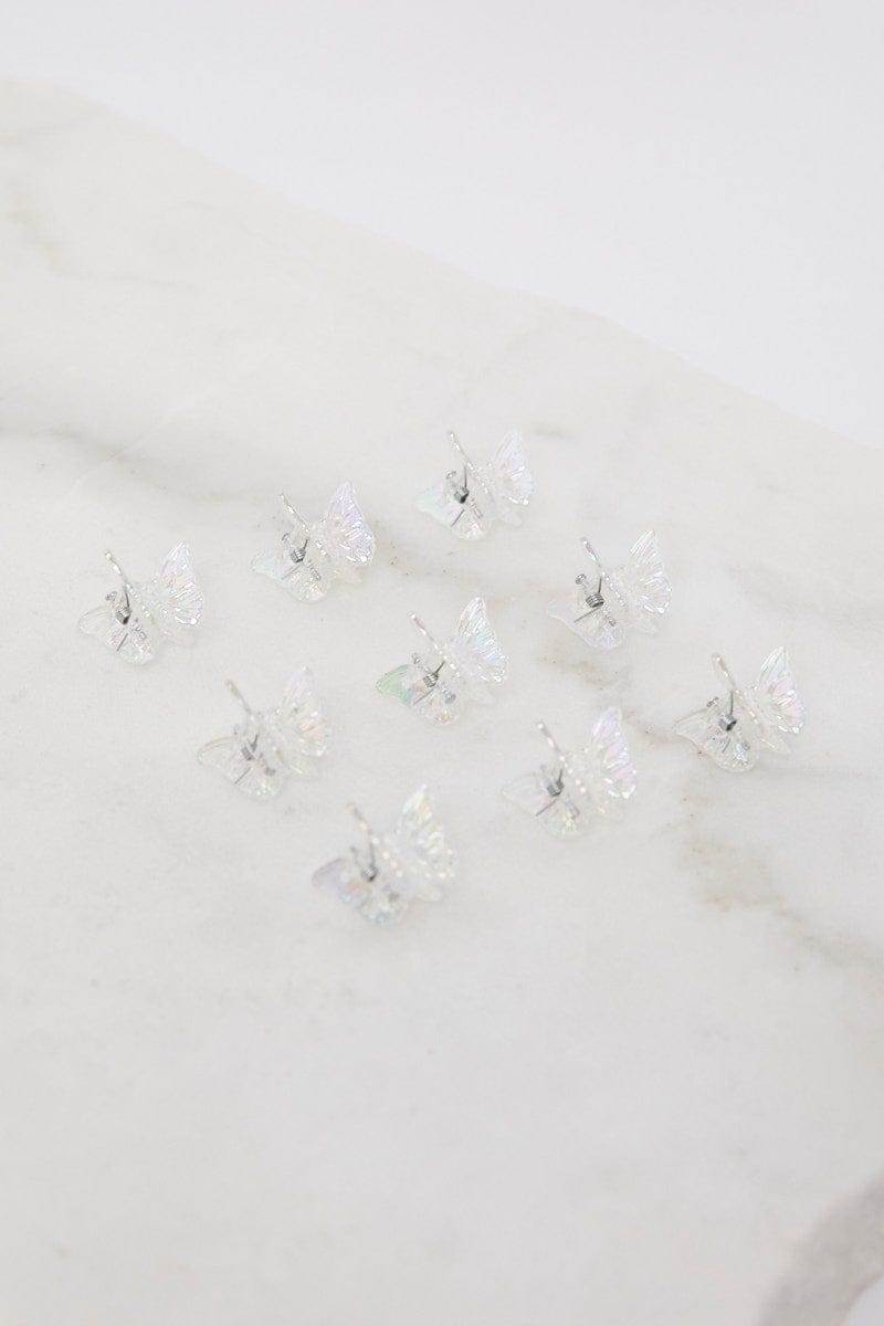 Metallic 9 Pack Mini Butterfly Claw Clips for Ally Fashion