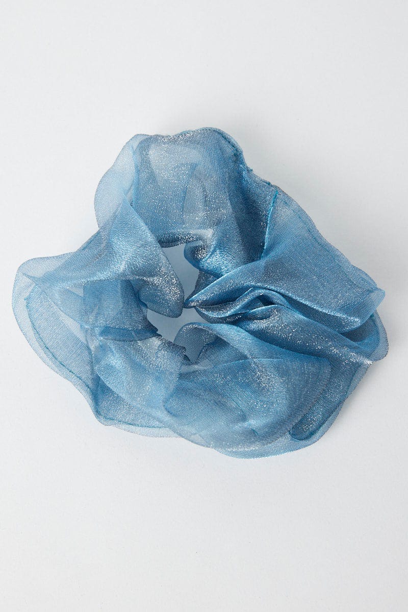 Blue Organza Scrunchie for Ally Fashion