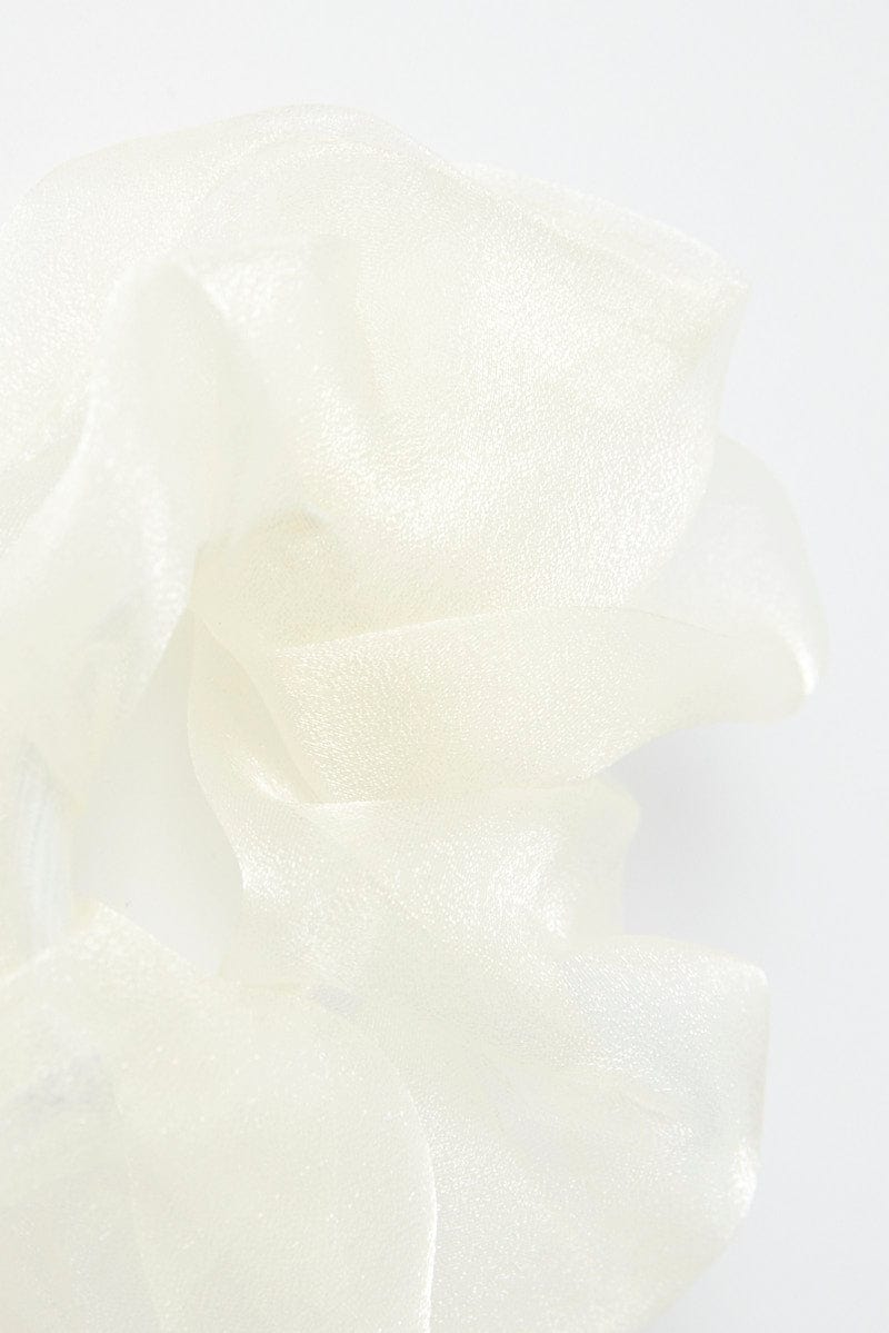 White Organza Scrunchie for Ally Fashion