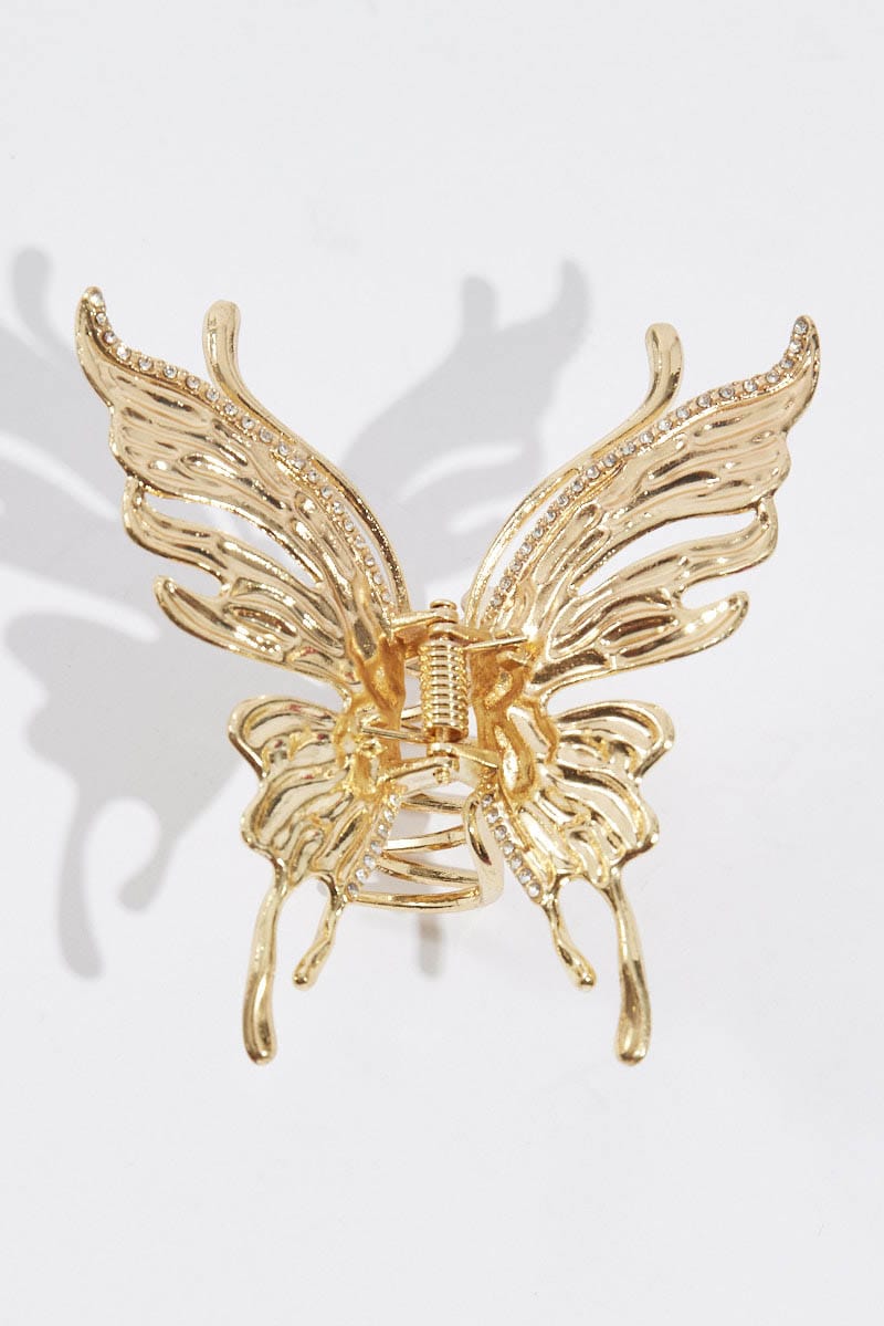 Gold Butterfly Claw Clip for Ally Fashion