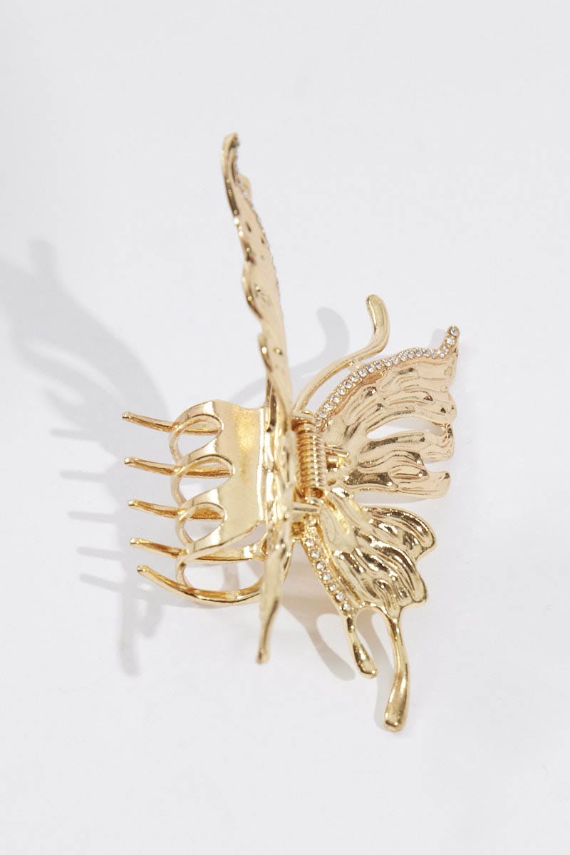 Gold Butterfly Claw Clip for Ally Fashion