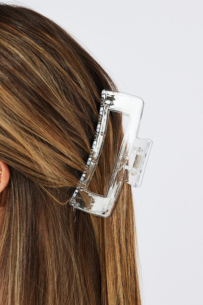 Metallic Rectangle Claw Clip for Ally Fashion