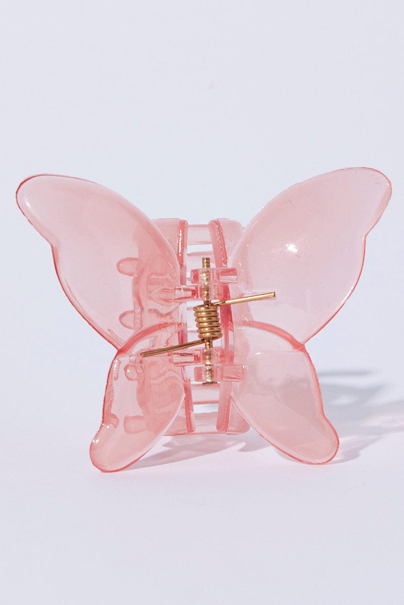 Pink Butterfly Claw Clip for Ally Fashion