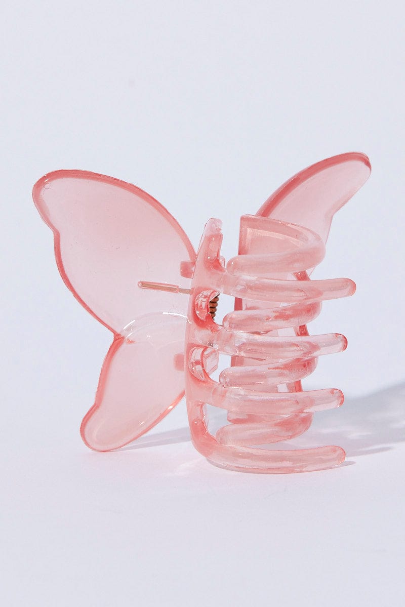 Pink Butterfly Claw Clip for Ally Fashion