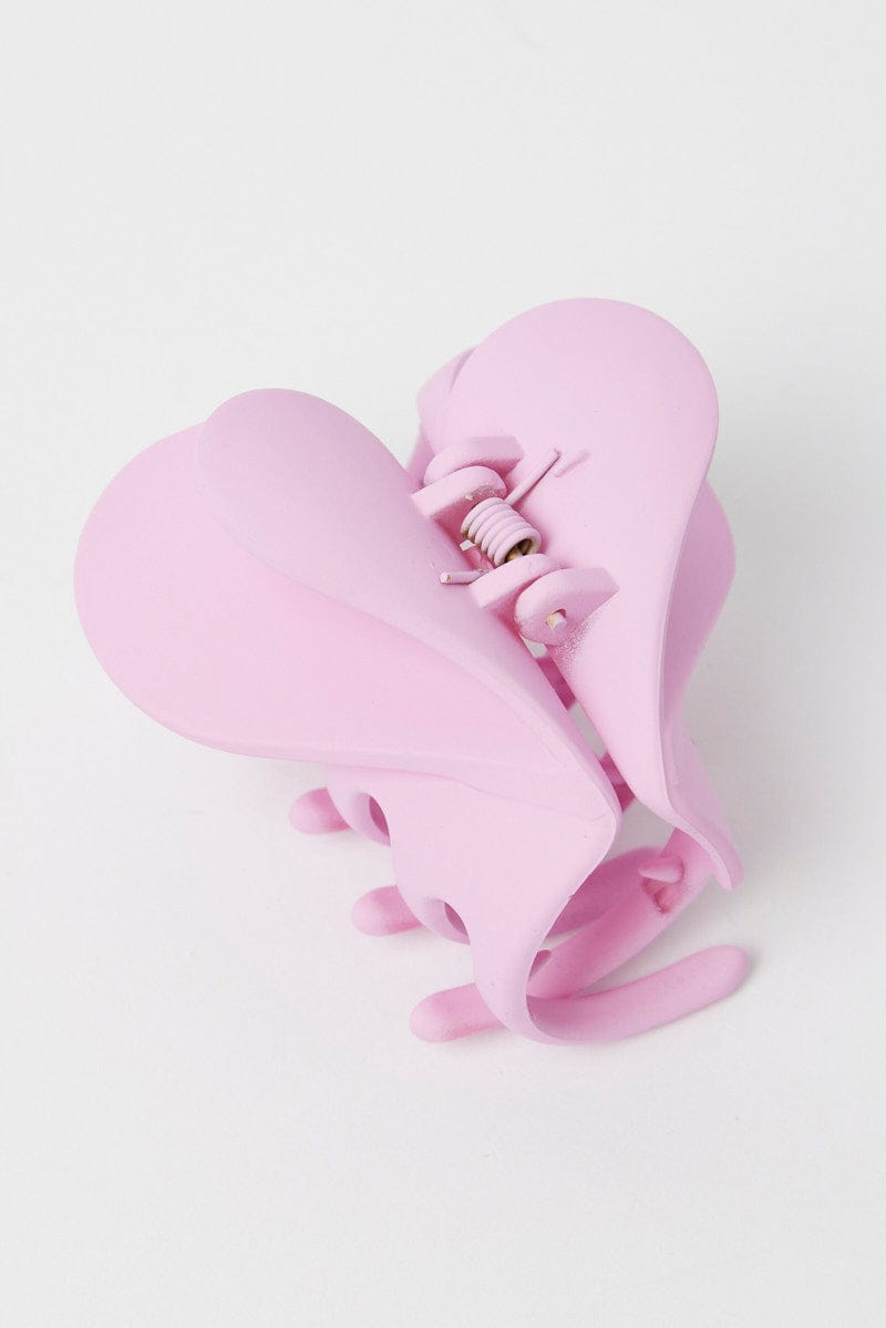 Pink Heart Claw Clip for Ally Fashion