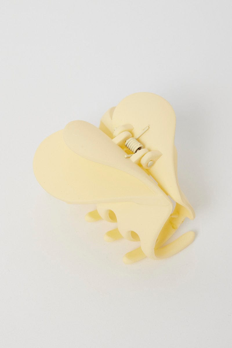 Yellow Heart Claw Clip for Ally Fashion