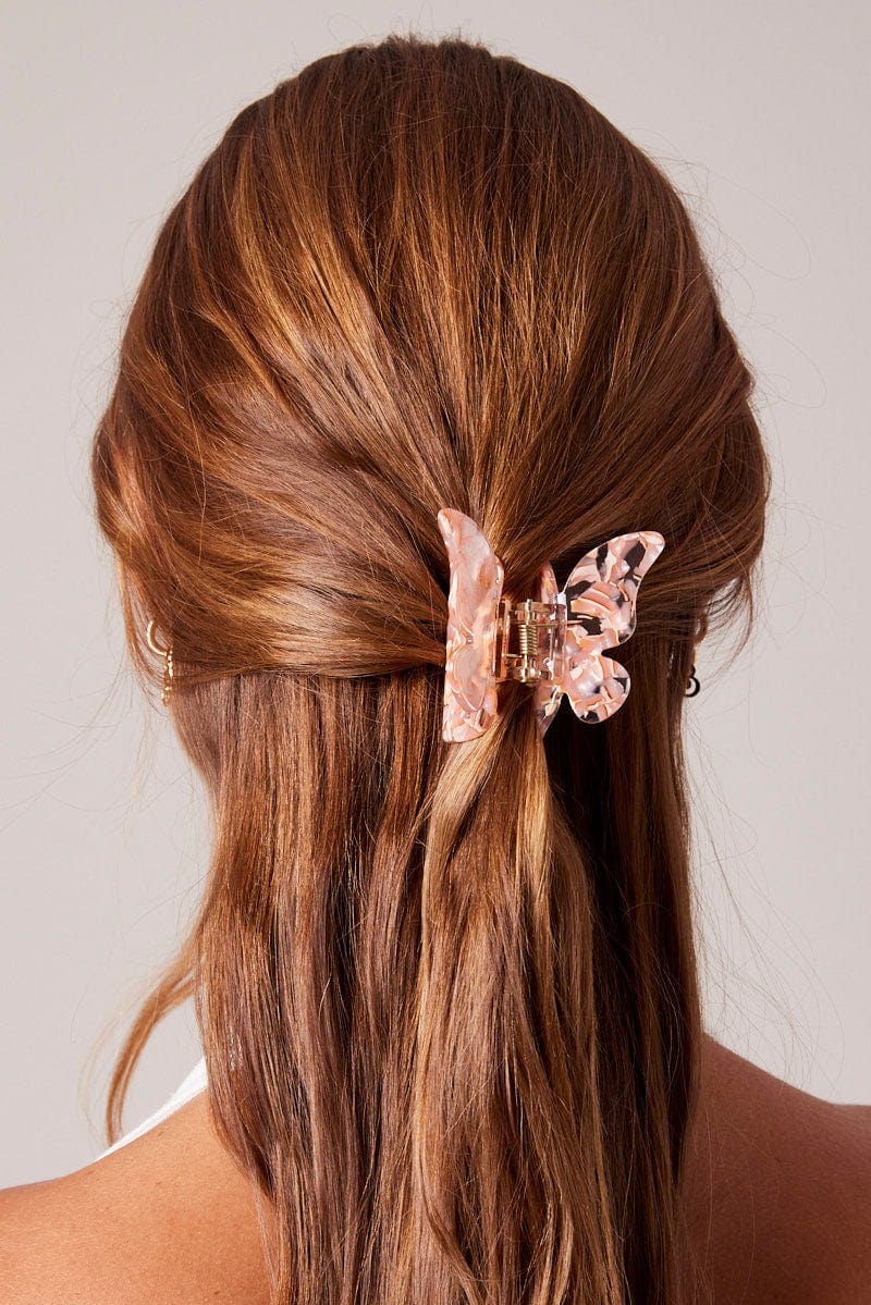 Orange Butterfly Claw Clips for Ally Fashion