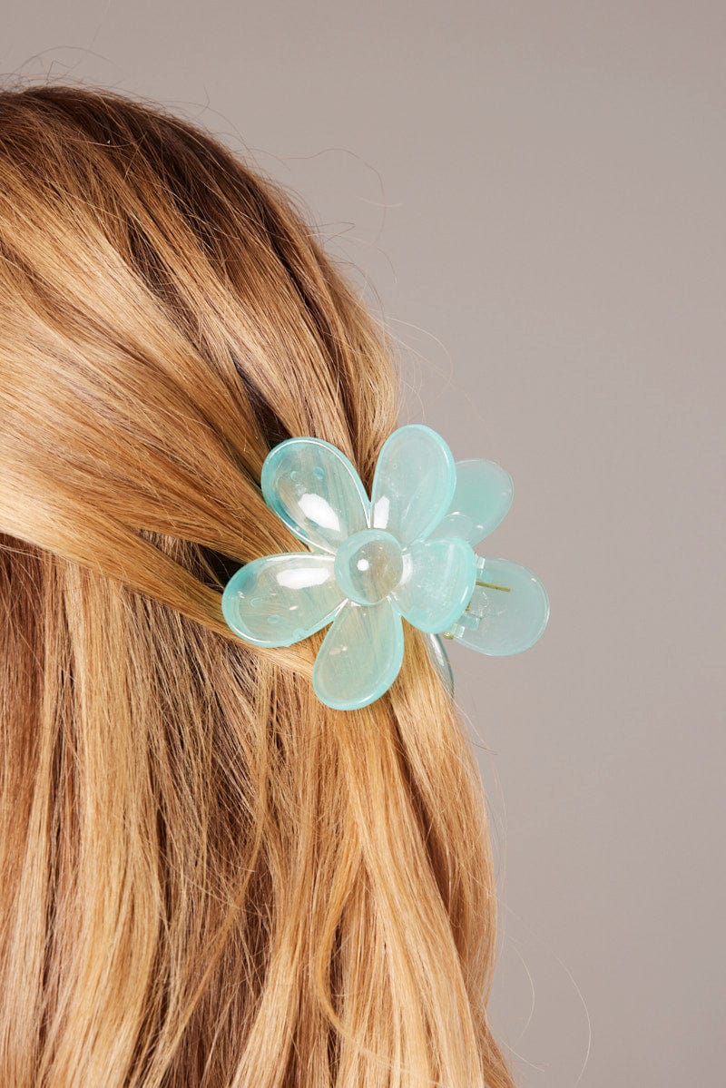 Blue Flower Claw Clip for Ally Fashion