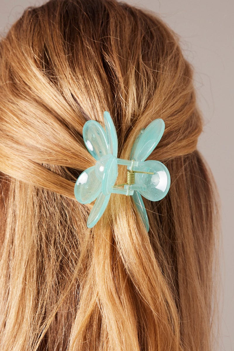 Blue Flower Claw Clip for Ally Fashion