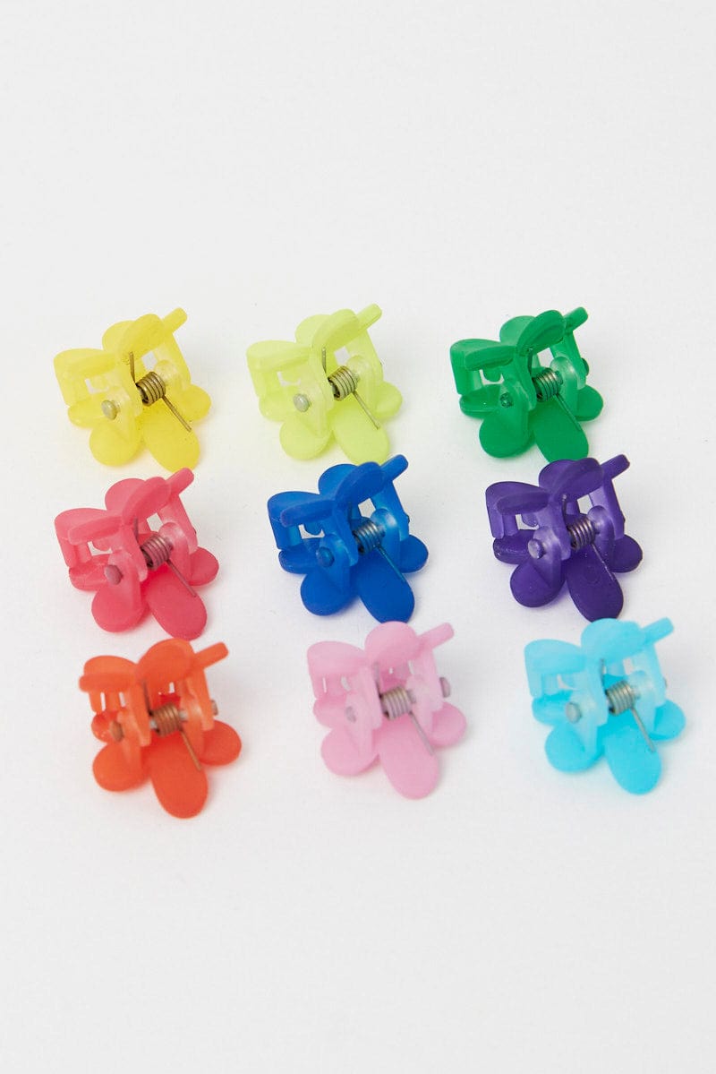 Multi 9 Pack Flower Claw Clips for Ally Fashion