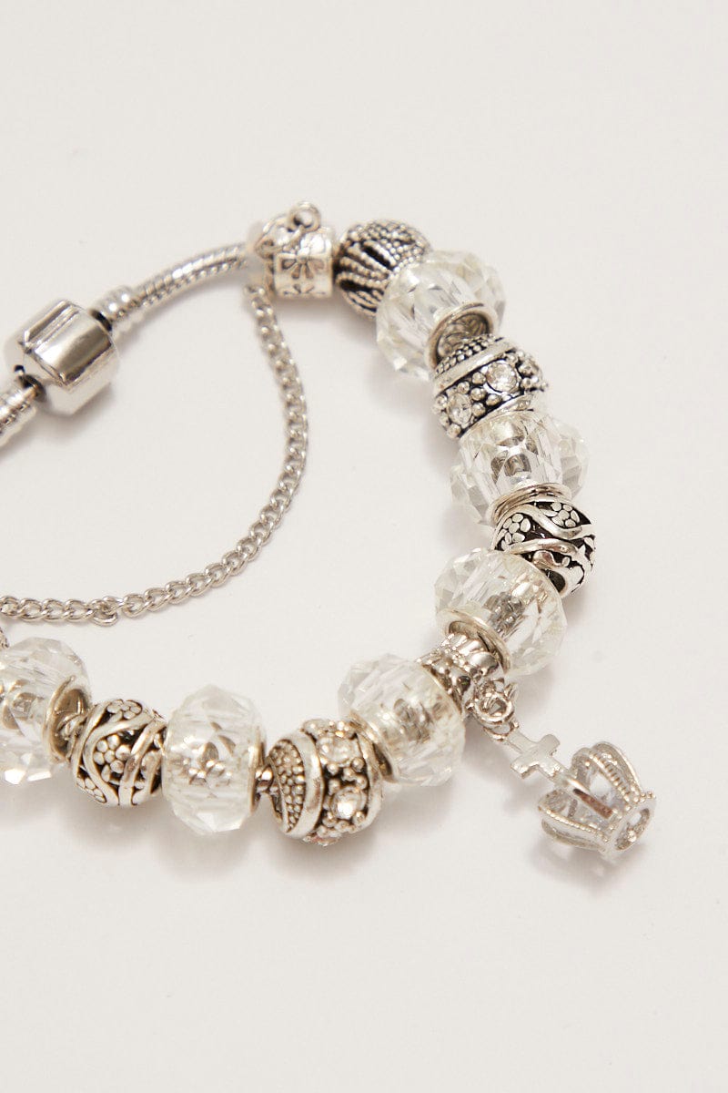 Silver Crown Charm Bracelet for Ally Fashion