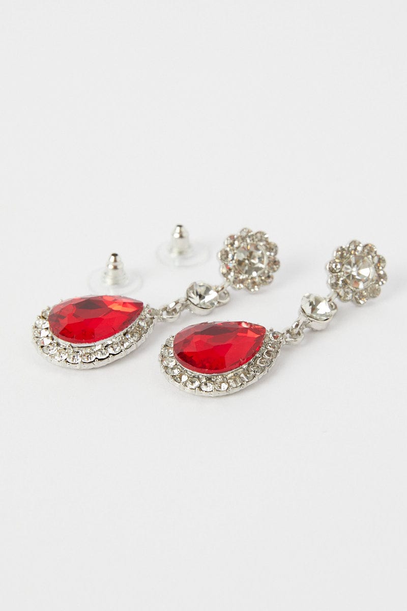 Red Heart Crystal Earrings – Shop Iowa