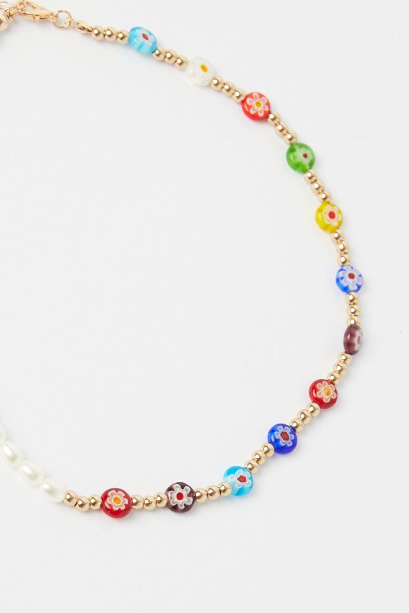 Multi Lucite Decor Necklace for Ally Fashion