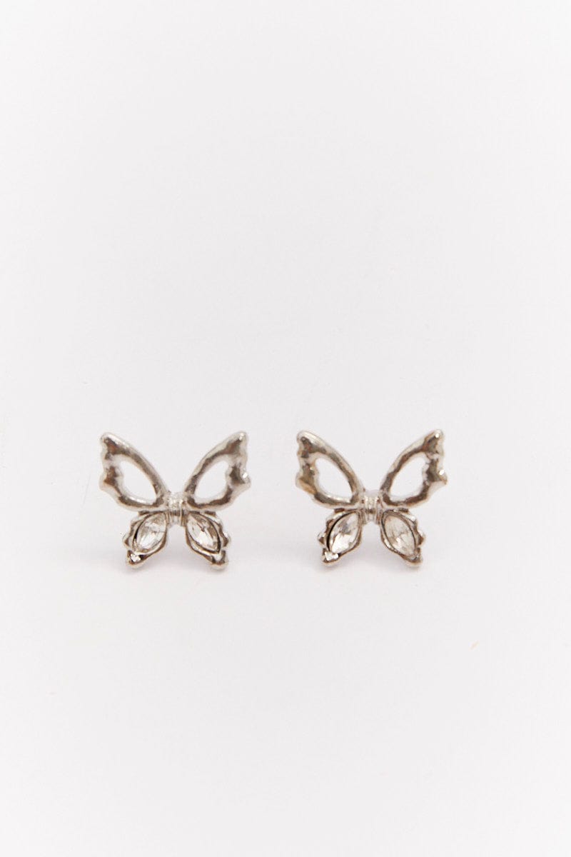 Silver Butterfly Earrings for Ally Fashion