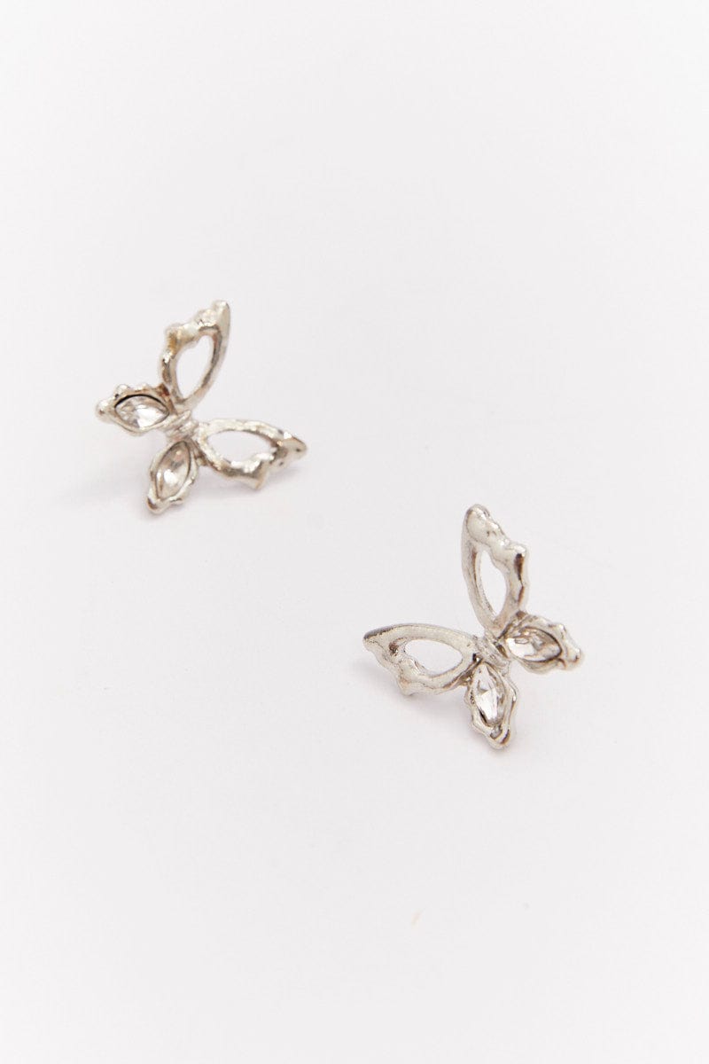 Silver Butterfly Earrings for Ally Fashion