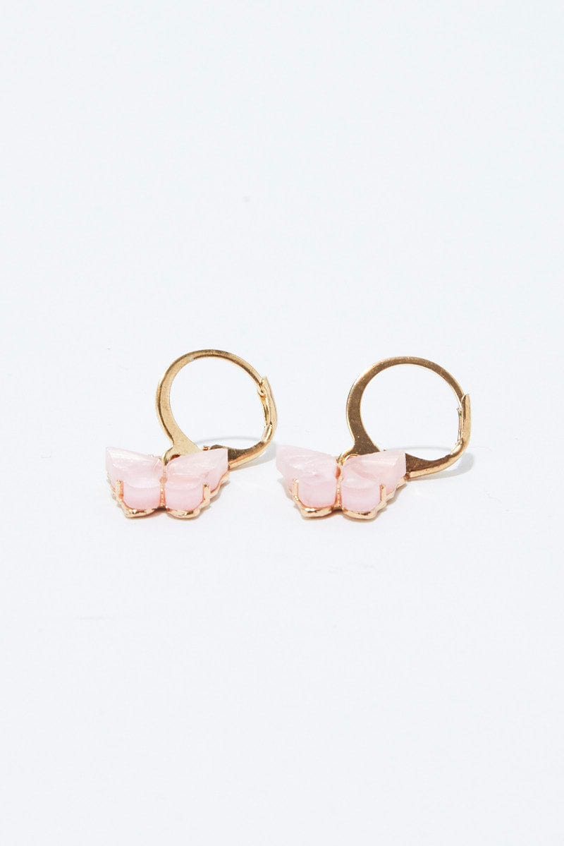 Pink Butterfly Earrings for Ally Fashion