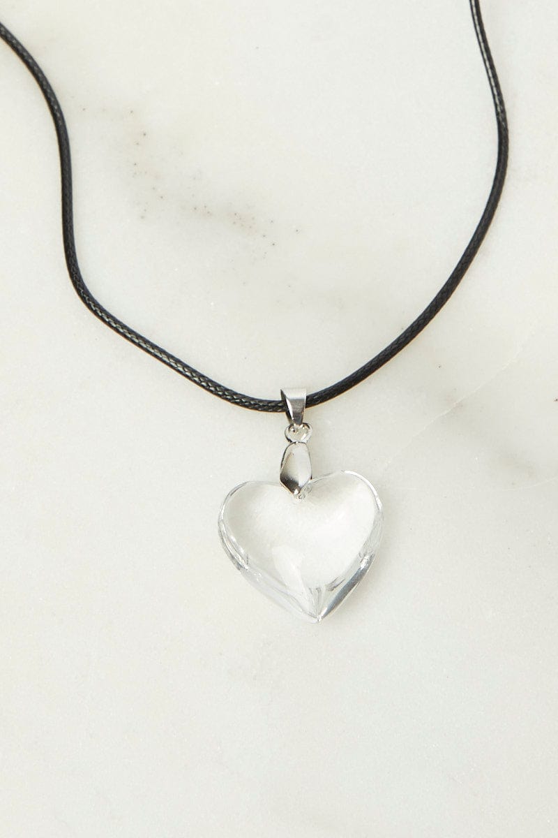 White Heart Pendent Necklace for Ally Fashion