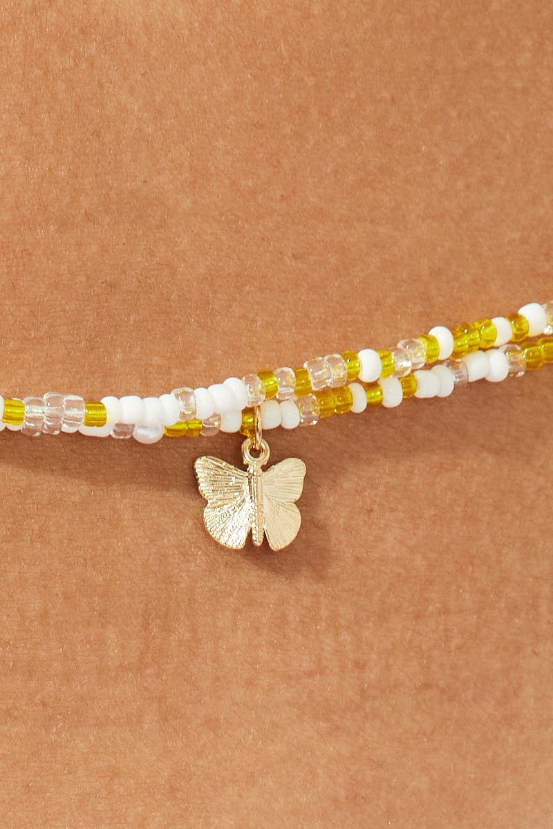 Multi Butterfly And Beads Belly Chain for Ally Fashion