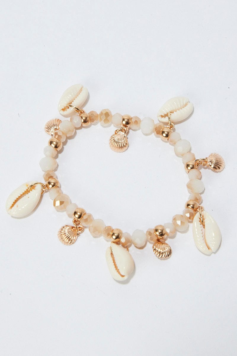 Gold Shell Charm Bracelet for Ally Fashion